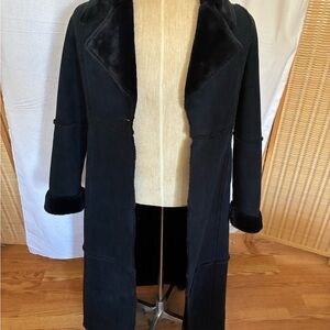 Luxurious Deep Navy Blue Women's Trench Coat